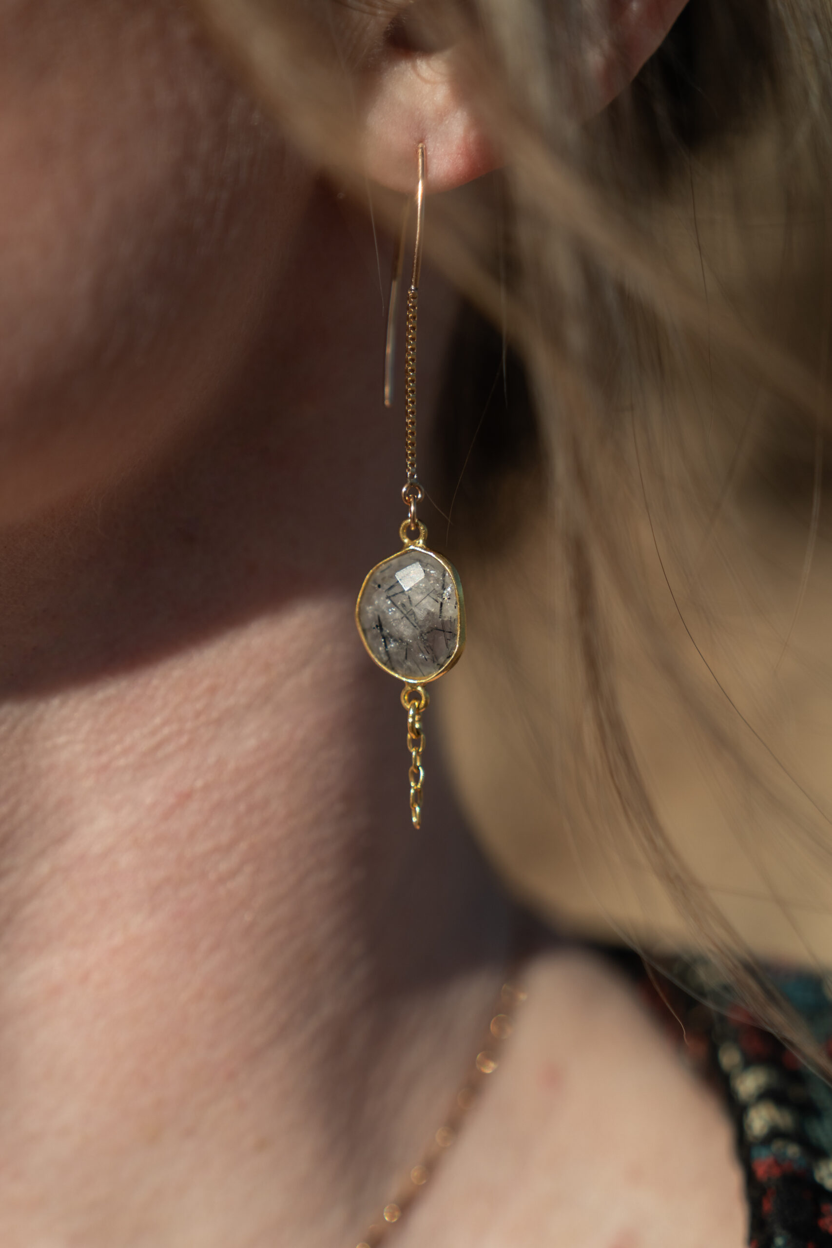 Shapeshifting Temptresses Rutilated Quartz Earrings